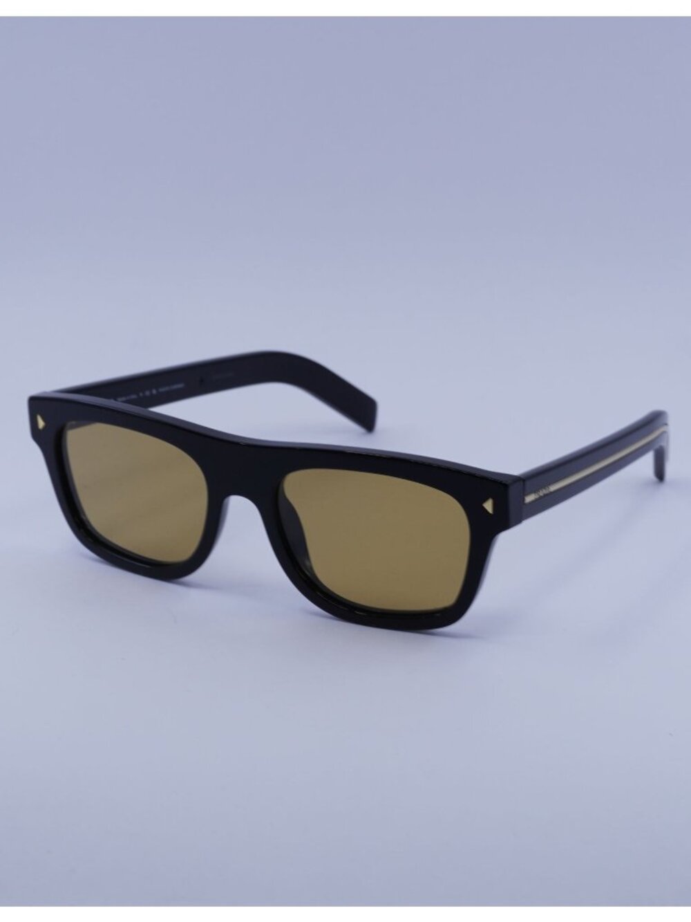Prada PRB12S 16K60F Sunglasses Black Square Frame, Brown Photochromic Lenses